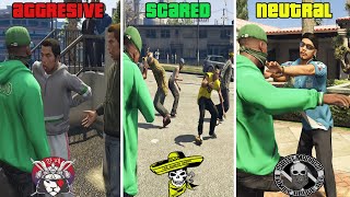 What If you wear green clothes in Gang Locations in GTA 5?(TRIADS,VAGOS,MARABUNTA)