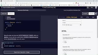 free code camp's Learn accessibility by building a Quiz step-67