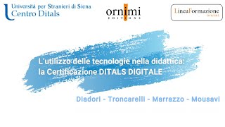 La Certificazione DITALS DIGITALE (Ornimi - Unistrasi)