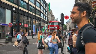 London Summer Walk: Fitzrovia to Leicester Square via Trafalgar Square & Piccadilly Circus · 4K HDR