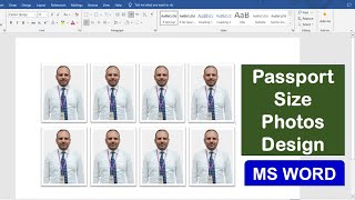 how to make passport size pictures in MS word | passport size pictures in Microsoft word