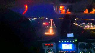 Tecnam P2006T Night Landing