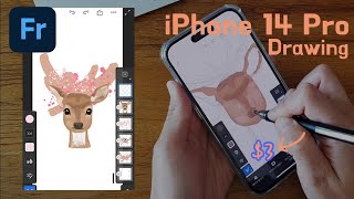 아이폰 14프로 5천원짜리 펜으로 유화 그림그리기, iPhone 14 Pro Drawing