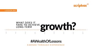 Achieving long-term growth needs more than just investing | #AWealthOfLessons | Scripbox