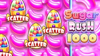 FINALLY WE HIT RETRIGGER ON SUGAR RUSH 1000 ($1,000-$10,000 CHALLENGE)