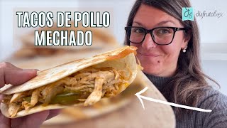 TACOS de Pollo Mechado JUGOSOS y fáciles | RECETA