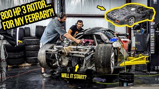 Trying To Start a Wrecked 800-HP Rotary Engine To Put In My Ferrari (PURISTS SHOULD NOT WATCH!)