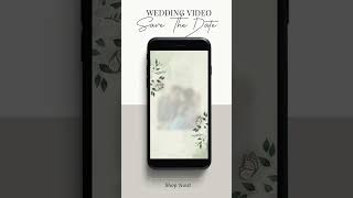 Save The Date Video Wedding Invitation, Pre-Wedding Video, Canva Template