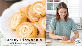 Turkey Pinwheels With Roasted Vegetable Spread