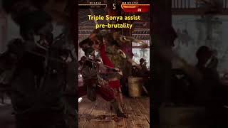 Best Scorpion Combos Triple Sonya assist  pre-brutality combo Mortal Kombat 1 MK1 14 hits #short