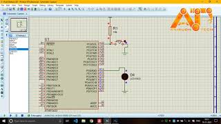 Atmega32A controlling LED using a push button