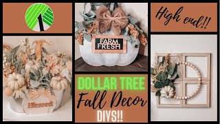 DOLLAR TREE FALL DECOR 2021| HIGH END HOME DECOR DIYS