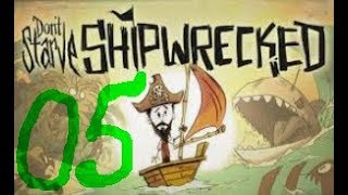 Выживание в игре "Don't Starve Shipwrecked" .(№5-КАРАМБА!У нас плот горит!)