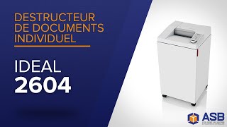 Destructeur de documents individuel IDEAL 2604 I ASB