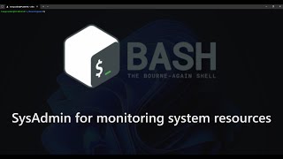 Sysadmin Bash shell scripting for monitoring system resources