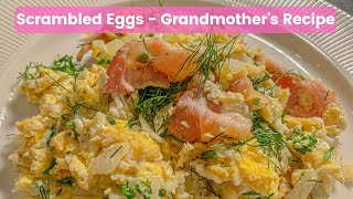 You have never eaten such delicious scrambled eggs with ham