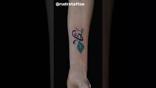 K letter with feather tattoo by || RUDRA TATTOO & PIERCING STUDIO || #shorts