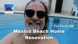 First Time In Pool - México Beach Home Renovation