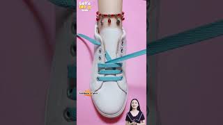 Trending style shoelaces design for girls? sneakers lacing fashion tips #shorts #shoeslacestyles