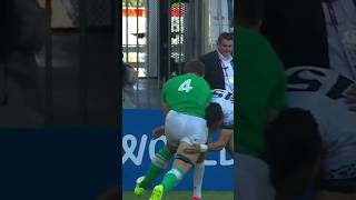 David vs Goliath Try Saving Tackle! | Romania vs Ireland 2023