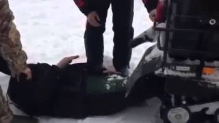 ►RUSSIAN NEARLY DIES FROM SNOW SCOOTER◄