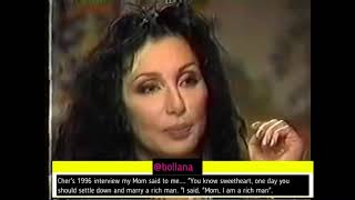 Cher's 1996 answers audience questions... Hilarious!  & her interview Mom, I am a rich man". #foryou