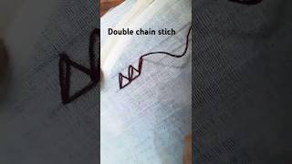 Double chain stich tutorial for beginners #handembroidery #ytshorts #trendingshorts #craft&embr786