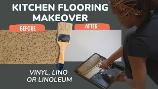 Kitchen Floor Makeover: Painting Lino/Vinyl/Linoleum Flooring