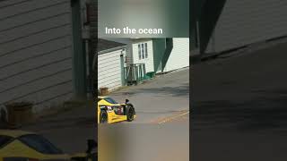 Ferrrari crashed and landed in ocean 😱#shorts #cars #supercars #cleancars #drifting #awesome #viral