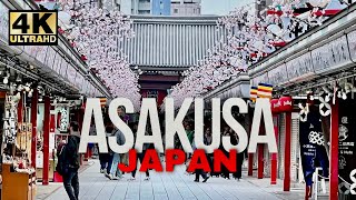 Morning Walking Tour of Asakusa 🇯🇵 Tokyo Japan [4K]