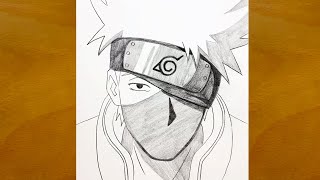 How to Draw Kakashi Hatake | Easy Anime Sketch from Naruto