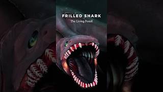 "Frilled Shark: Jaws of Backward-Curving Teeth!"🦈💀#shorts #ocean #sealife #underwater mystery #facts