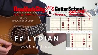 F# Lydian (C# Major) Backing Track Electronic Fusion (In The Style Of Nerve) | Lead Guitar Practice