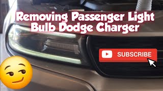 How to: Remove Passenger Headlight Bulb 2016 Dodge Charger