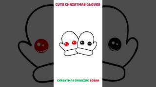 Easy to draw cute christmas gloves drawing #christmas2024 #cutedrawings #christmasgloves