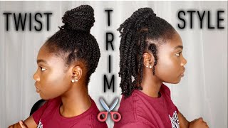 How to Mini Twist, Trim and Style Natural Hair|ft. Better Length Hair