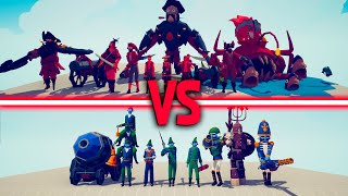 MEGA PIRATE TEAM vs DLC HOLIDAY TEAM - Totally Accurate Battle Simulator TABS