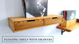 Floating shelf with drawers - Mensola con cassetti