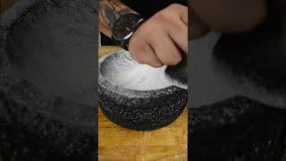 Season/ cure your molcajete super easy #molcajete