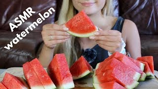 ASMR WATERMELON Eating Sounds + Whispered Storytime