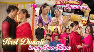 My FIRST Diwali in MY OWN HOME🥹 Dhanteras Gold Shopping! Bestfriend Surprise & Gifts! Wholesome VLOG