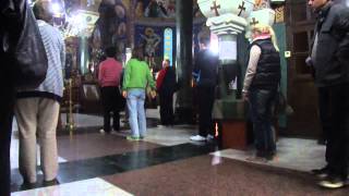 The interior of the small mystical church of St.Sava  Part.3