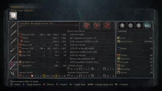 Bloodborne Lvl 120: What a (fully gemmed) 912 AR Moonlight Sword Does To The Orphan of Kos