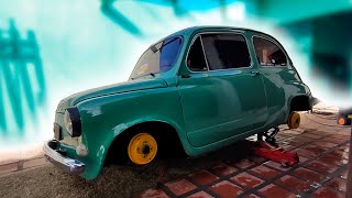 PINTANDO PASARUEDAS DEL FIAT 600 l Agustín Arroyo