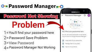 Password Manager Not Showing Password||Password Manager You'll Find Your Password Here