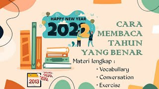 Belajar Bahasa Inggris | Cara membaca Tahun yang benar