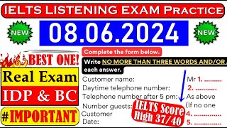 IELTS LISTENING PRACTICE TEST 2024 WITH ANSWERS | 08.06.2024