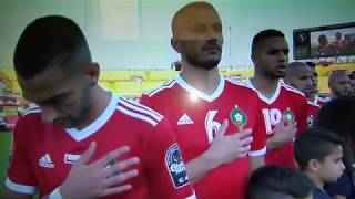 أجواء عزف النشيد الوطني المغربي في مباراة البنين-كأس امم أفريقيا 2019