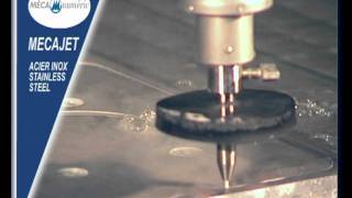 Découpe Acier Inox par jet d'eau haute pression - CNC water jet cutting machine for Stainless Steel