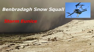 Storm Eunice Dramatic Snow Curtains At Benbradagh - DJI Mavic 2 Pro